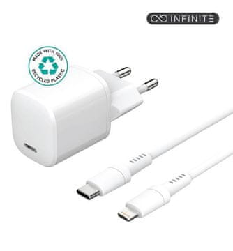 eSTUFF INFINITE Charger Kit PD 20W punjač s 1,5m USB-C na Lightning kabel