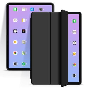 eSTUFF iPad Air 11 2025/2024 DENVER Folio Case crna prednja strana od PU kože s mekanim