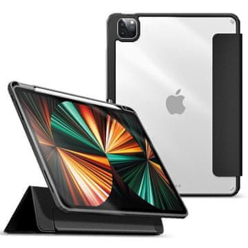 eSTUFF BOSTON Odvojiva pernica s ogledalom za iPad Pro 11 2024. Crna prednja/Prozirna