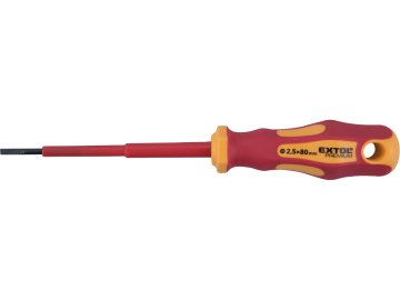 Extol Premium Električarski odvijač 53073 električarski odvijač, (-)2,5x80mm, VDE, CrV