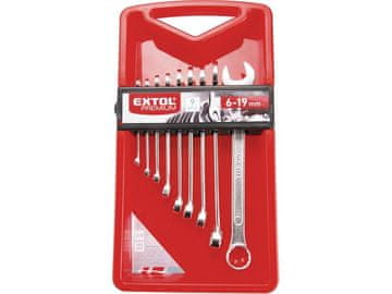 Extol Premium kombinirani ključevi (6352) set od 9 dijelova, 6-7-8-10-12-13-14-17-19 mm, CrV