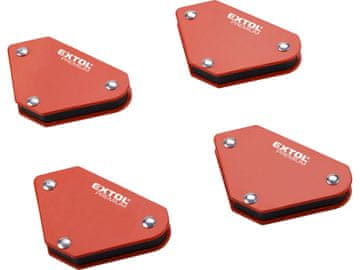 Extol Premium magnetski mini kutnik za zavarivanje, set od 4 komada, 45°-90°-135°, nosivost do 4 kg