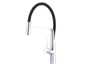 BALLETTO 81130 jednoručna miješalica za umivaonik, postolje s fleksibilnom rukom, 25 mm, crna