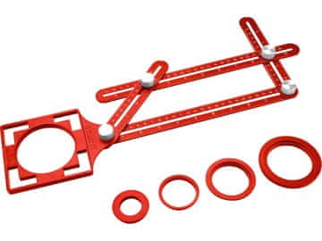 Extol Premium Predložak za prijenos kutova i položaja 8825122 metalni predložak za prijenos kutova i položaja s lokatorom, krakovi 25x12mm