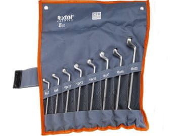 Extol Premium (6219) set okastih ključeva od 8 komada: 6x7, 8x9, 10x11, 12x13, 14x15, 16x17, 18x19, 20x22 mm, CrV