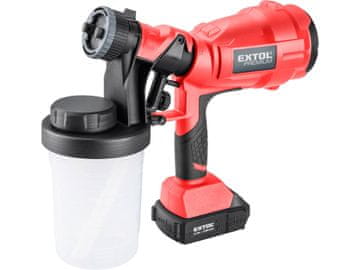 Extol Premium Pištolj za prskanje (8891862) HVLP baterija SHARE20V, 20V Li-ion, 2000mAh