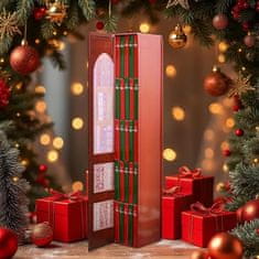 HOME & MARKER® Adventski kalendar s mini knjigama, književni božićni poklon za ljubitelje knjiga | READVENT, crvena