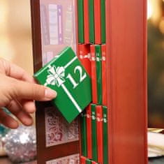 HOME & MARKER® Adventski kalendar s mini knjigama, književni božićni poklon za ljubitelje knjiga | READVENT, crvena
