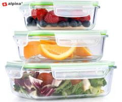 Alpina set posuda za čuvanje hrane, 3x posuda, 370/640/1050 ml
