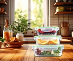 Alpina set posuda za čuvanje hrane, 3x posuda, 370/640/1050 ml