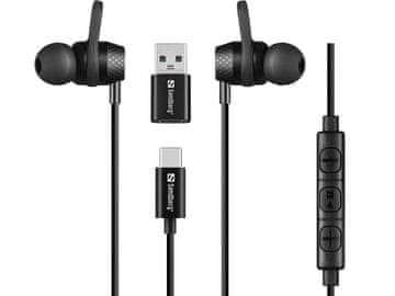 Sandberg Sandberg USB-C/A in-ear slušalice s mikrofonom na kabelu