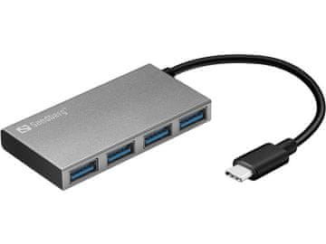 Sandberg Sandberg USB-C na 4 xUSB 3.0 džepni hub