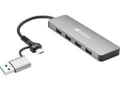 Sandberg Sandberg USB-C/A na 4xUSB 3.0 hub