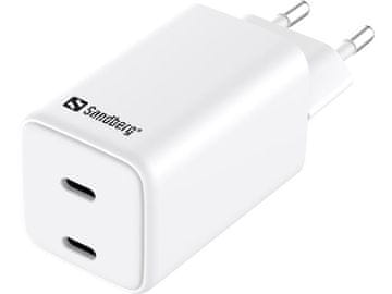 Sandberg Sandberg AC punjač Dual USB-C PD65W EU