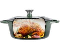 Alpina lonac od lijevanog željeza, 5 l, 33 x 25 x 11 cm, zeleni