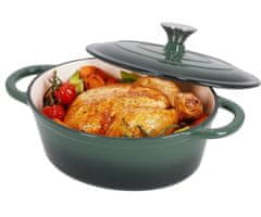 Alpina lonac od lijevanog željeza, 5 l, 33 x 25 x 11 cm, zeleni