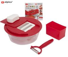 Alpina Višenamjenski sjeckalica za hranu, 200x196x92mm, crvena