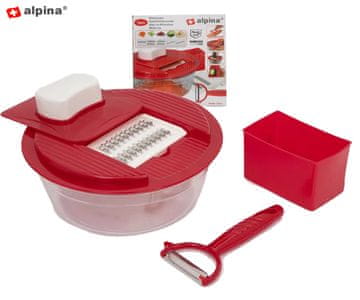 Alpina Višenamjenski sjeckalica za hranu, 200x196x92mm, crvena