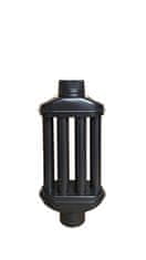 Žemini dimni radijator, 0,65 m - FI 120 mm, crni