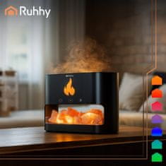 Ruhhy 10W difuzor dekorativni LED RGB kamin 250ml ovlaživač zraka USB