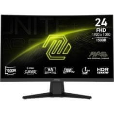 MSI MAG 244C monitor, 59,95 cm (23,6"), FHD, VA, 180 Hz, 1 ms, zakrivljeni (9S6-3BB31H-027)