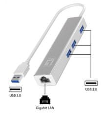 Level One USB->RJ45 adapter USB-0503 gigabit + 3xUSB hub
