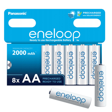 Panasonic Eneloop AA 2000 mAh BK-3MCDE/8HH – 8 komada