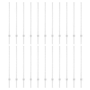 Vidaxl Stup za ogradu 22 szt. Srebrno 160 cm Čelik