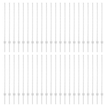 Vidaxl Stup za ogradu 44 szt. Srebrno 160 cm Čelik