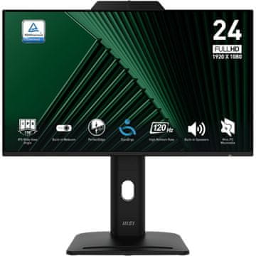 MSI Pro MP242PMG monitor 60,5 cm (23,8&quot;), FHD, IPS, 120 Hz, 1 ms (MSIPROMP242PMG)
