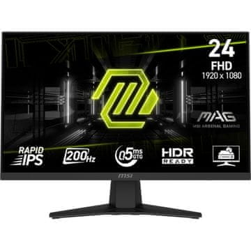 MSI MAG 244F monitor, 60,5 cm (23,8), FHD, IPS, 200 Hz, 0,5 ms (9S6-3BC41H-012)