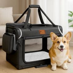 Tresko Transporter za pse i mačke 92x63x63 cm Siva