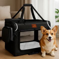 Tresko Transporter za pse i mačke 70x52x52 cm Crna