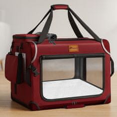 Tresko Transporter za pse i mačke 70x52x52 cm Crvena