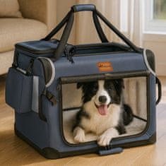 Tresko Kutija za prijevoz pasa i mačaka 83x58x58 cm Plava