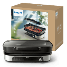 Philips Stolni roštilj serije 5000, 2400 W, 5 razina, crni/srebrni (HD6212/90)