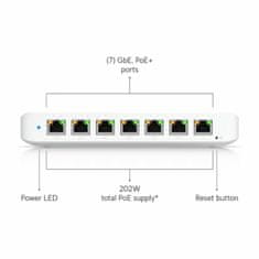 Ubiquiti 1G preklopnik s 8 portova PoE++ 210W Unifi USW-ULTRA-210W