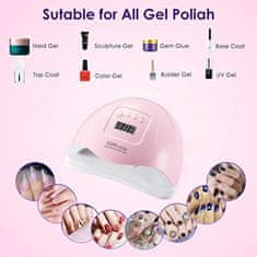 FRILLA® UV/LED lampa za manikuru, sušilica za gel lak s timerom i senzorom pokreta | POLYUV Ružičasta