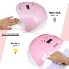 FRILLA® UV/LED lampa za manikuru, sušilica za gel lak s timerom i senzorom pokreta | POLYUV Ružičasta