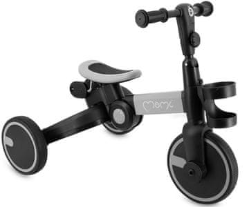 FILO 3v1 otroški poganjalec, večnamenski, zložljiv, sivo-črn