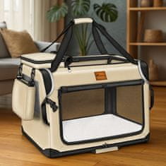 Tresko Transporter za pse i mačke 70x52x52 cm Bež