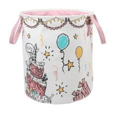 LIVEFY koš za igračke / rublje PartyPop 36×40 cm, bijeli