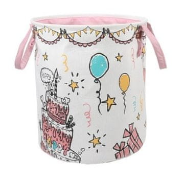 LIVEFY koš za igračke / rublje PartyPop 36×40 cm, bijeli