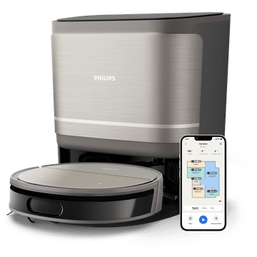 Philips Robotski usisavač HomeRun serije 9000 za usisavanje i brisanje podova, EPA filter, stanica od 3,5 l, metalik crna boja (XU9100/10)