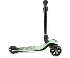 MoMi SAN dječji romobil, sklopivi, 3 kotača, LED osvjetljenje, zeleno-crni