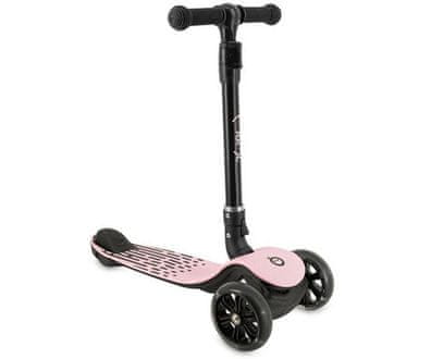 SAN otroški skiro, zložljiv, 3 kolesa, LED osvetlitev, roza-črn