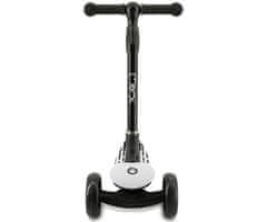 MoMi SAN dječji romobil, sklopivi, 3 kotača, LED rasvjeta, sivo-crni