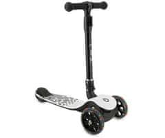 MoMi SAN dječji romobil, sklopivi, 3 kotača, LED rasvjeta, sivo-crni