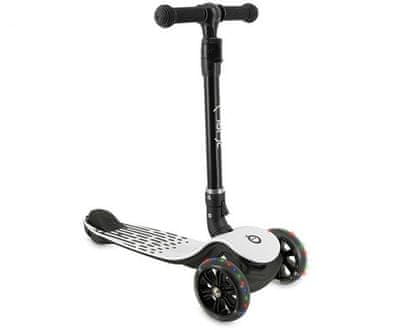 SAN otroški skiro, zložljiv, 3 kolesa, LED osvetlitev, sivo-črn