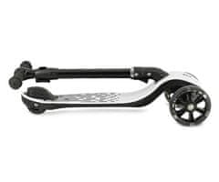 MoMi SAN dječji romobil, sklopivi, 3 kotača, LED rasvjeta, sivo-crni